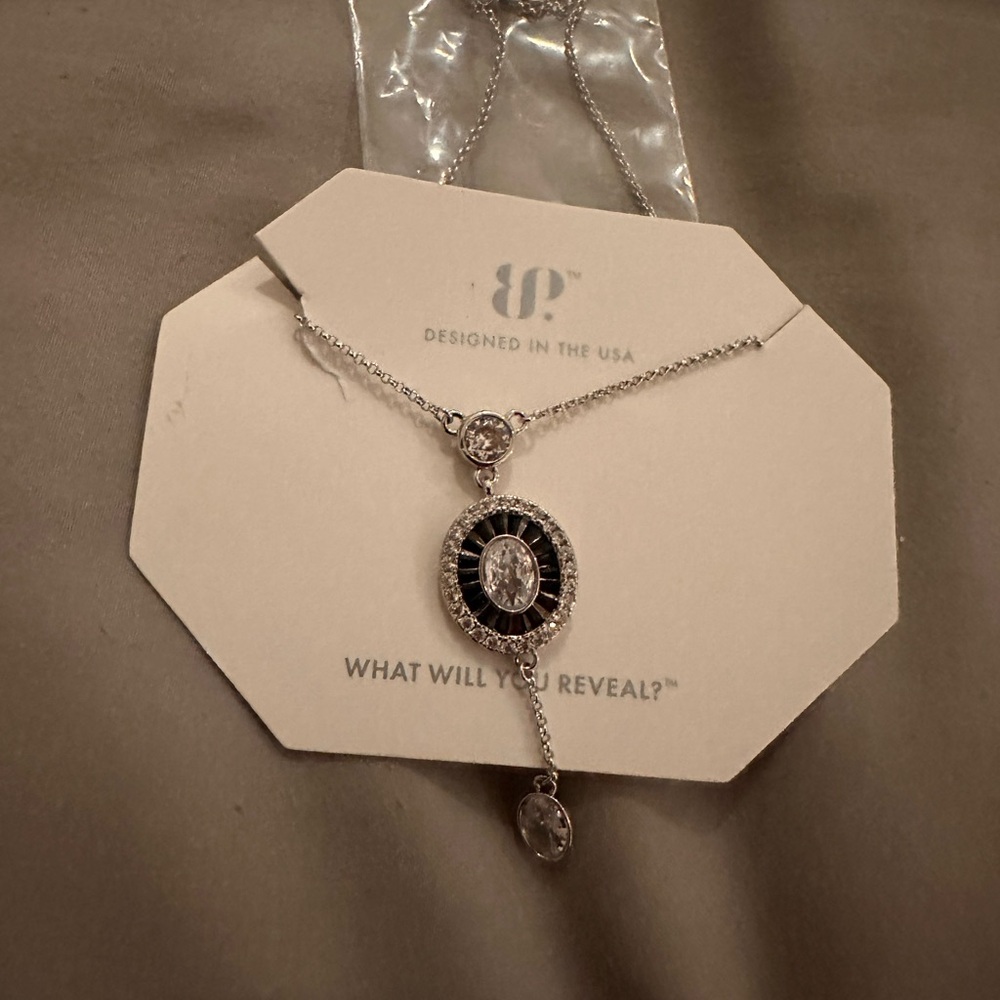Bomb party OG black onyx Elegant Silver and Black Pendant Necklace